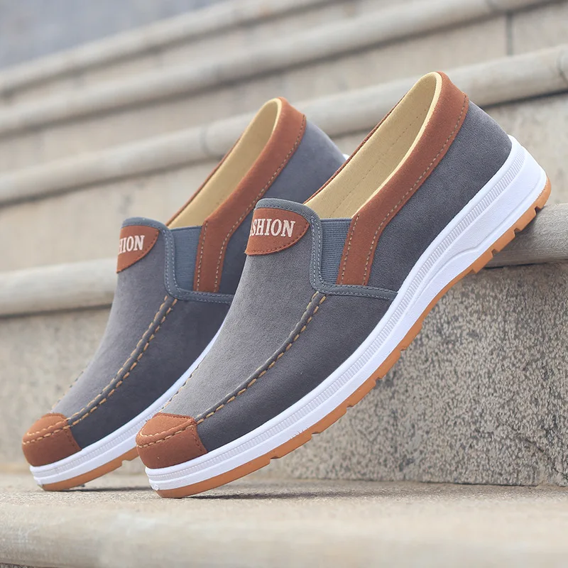 Men Casual Canvas Shoes Soft Slip on Loafers old beijing Breathable Flats Moccasin Lightweight Cloth shoes 2022 New Men Sneakers