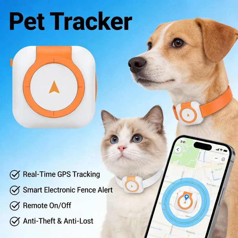 GPS Pet Locator Health Monitoring Temperature Heartbeat Dog Tracking Cat Anti-Lost Customized Positioning Artifact
