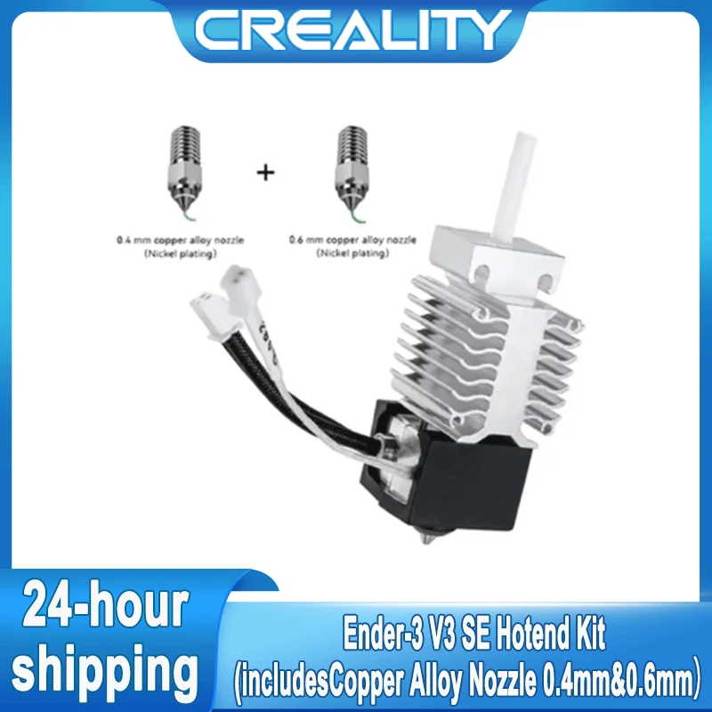 Creality Copper for Ender-3 V3 SE Alloy Nozzle Hotend Kit 0.4mm/0.6mm  High-Speed 250mm/s 3D Printer Parts for Faster Printing