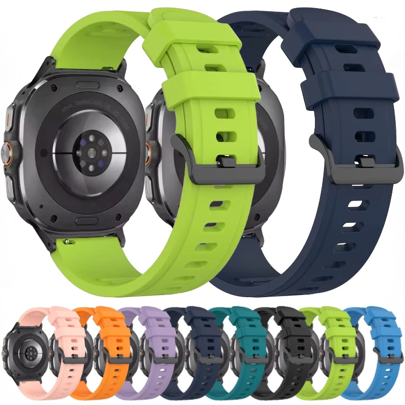 Soft Silicone Strap para Samsung Galaxy Watch, Pulseira Confortável, Cinto Acessórios, Ultra 47mm