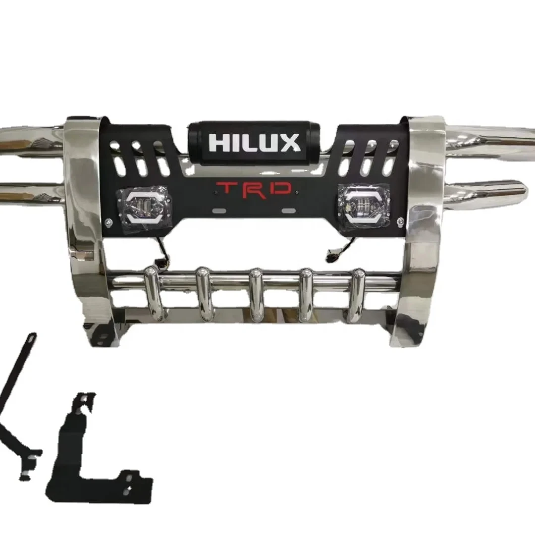 

Intelligent Library Custom Hot Sale Front Bumper Car Grille Guard Nudge Bar Bull For Hilux Revo