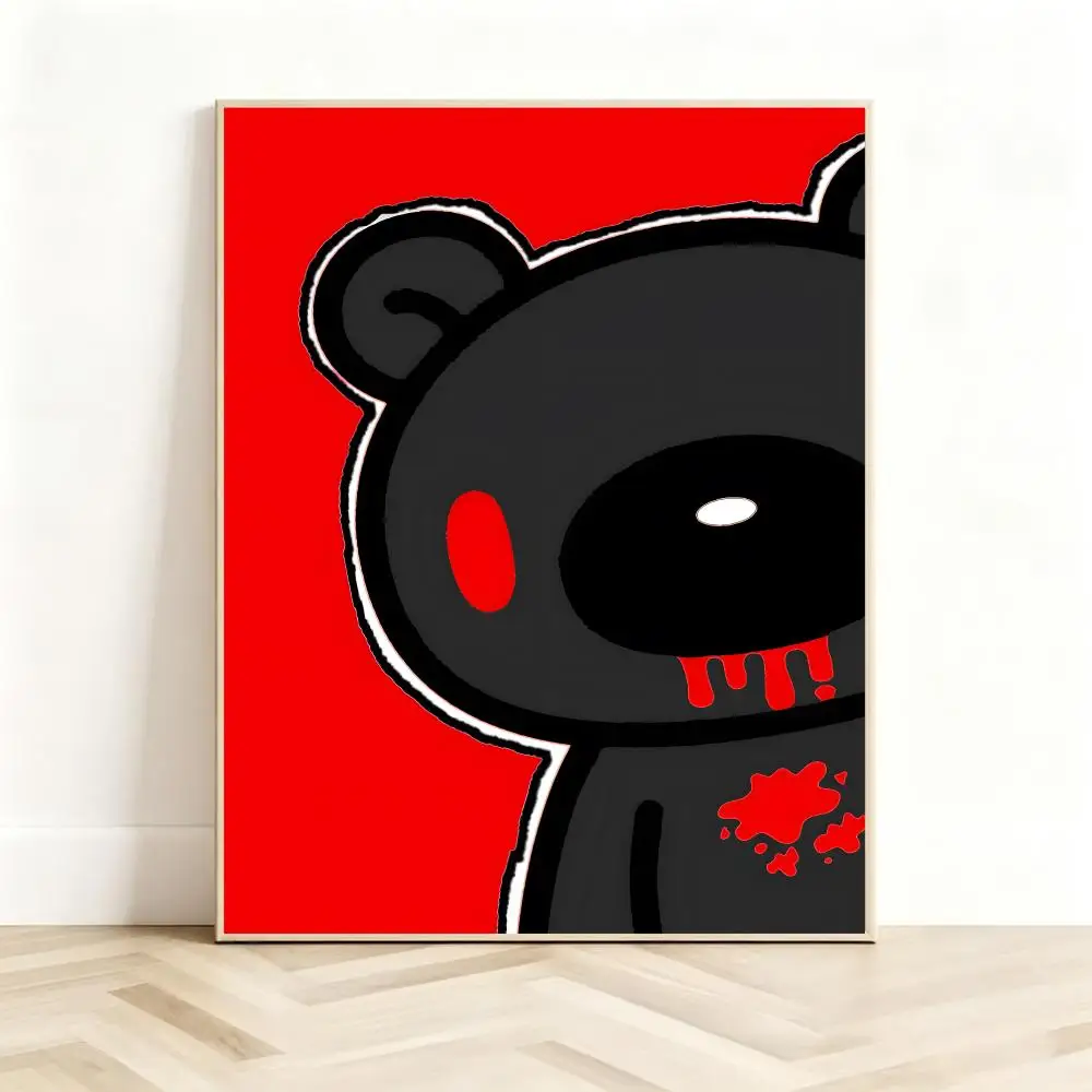 Cute Character-Ip G-Gloomy Bear Poster Classic Self-Adhesive PP Wall Sticker for Living Room Bar Decor Gift