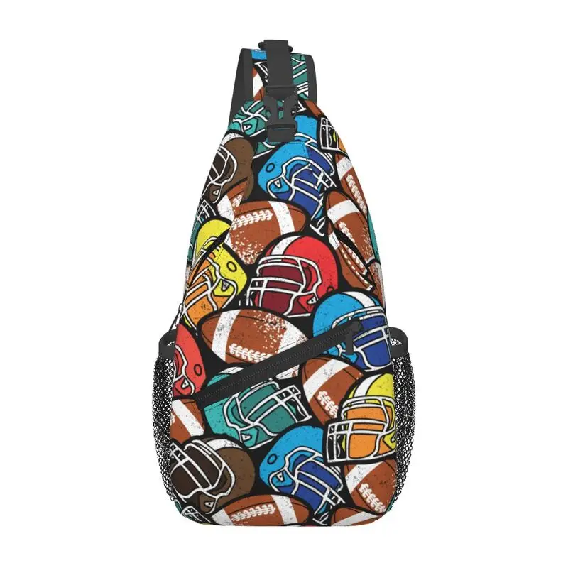 Mochila cruzada personalizada para hombre, y pecho bolso de hombro, ideal para fútbol americano, Rugby, viaje, senderismo, día