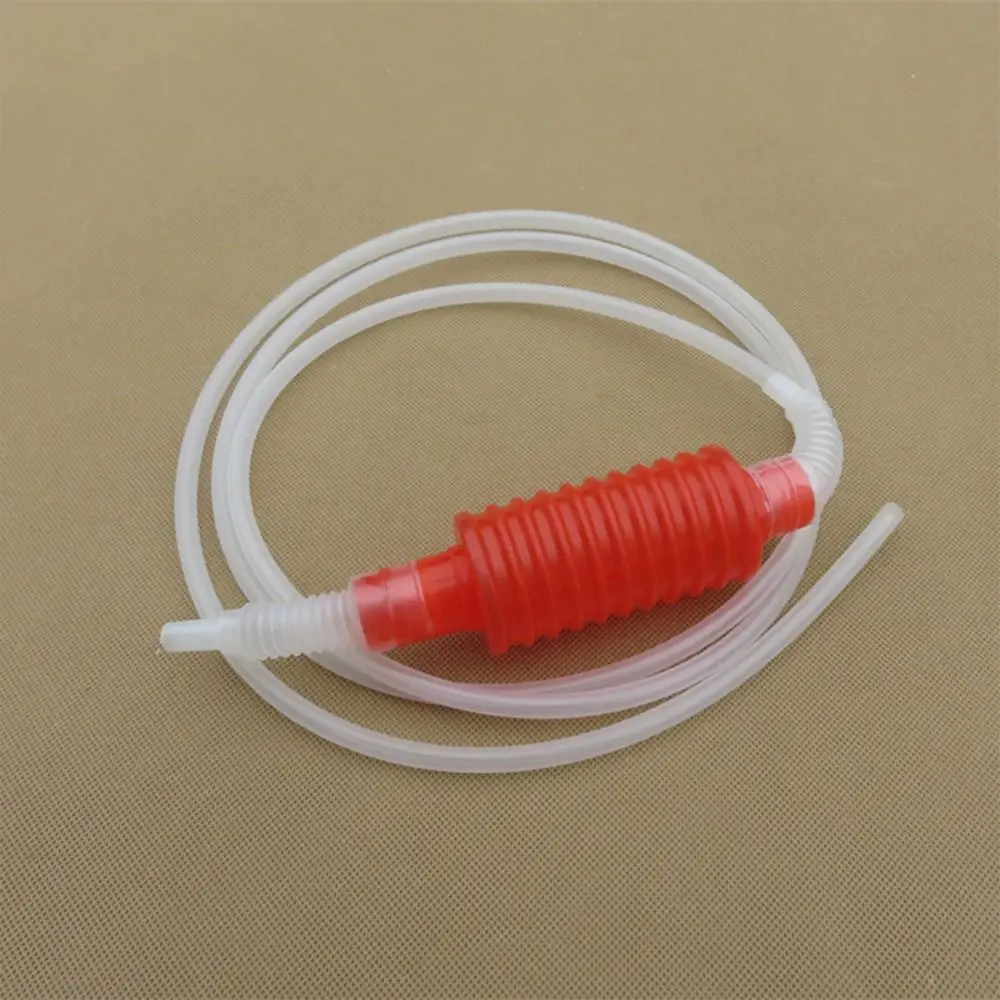 Durable 2 Meter Manual Fuel Pump Self Priming PVC Tube Fuel Tank Suction Pump with Clamp Car Fuel Transfer Car Fuel Transfer