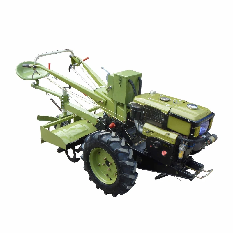 Diesel 2-wheel agricultural walking tractor with trailer