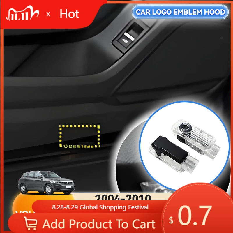 

Держатели для горячих чашек 2026 для VW Volkswagen, светодиодные автомобильные двери, приветственный призрак, тень, проектор, фонари, аксессуары для VW Touareg 7L 2004-201