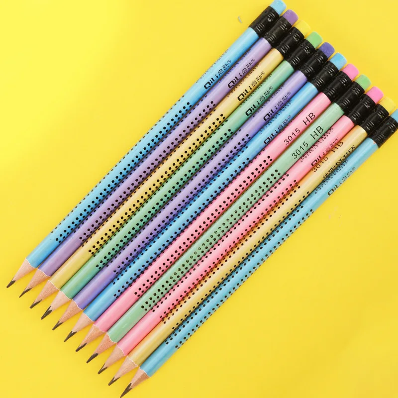240Pcs(8Boxes) HB Pencil Primary School Students Triangle Rod Correction Grip Pencil Writing Pen With Box