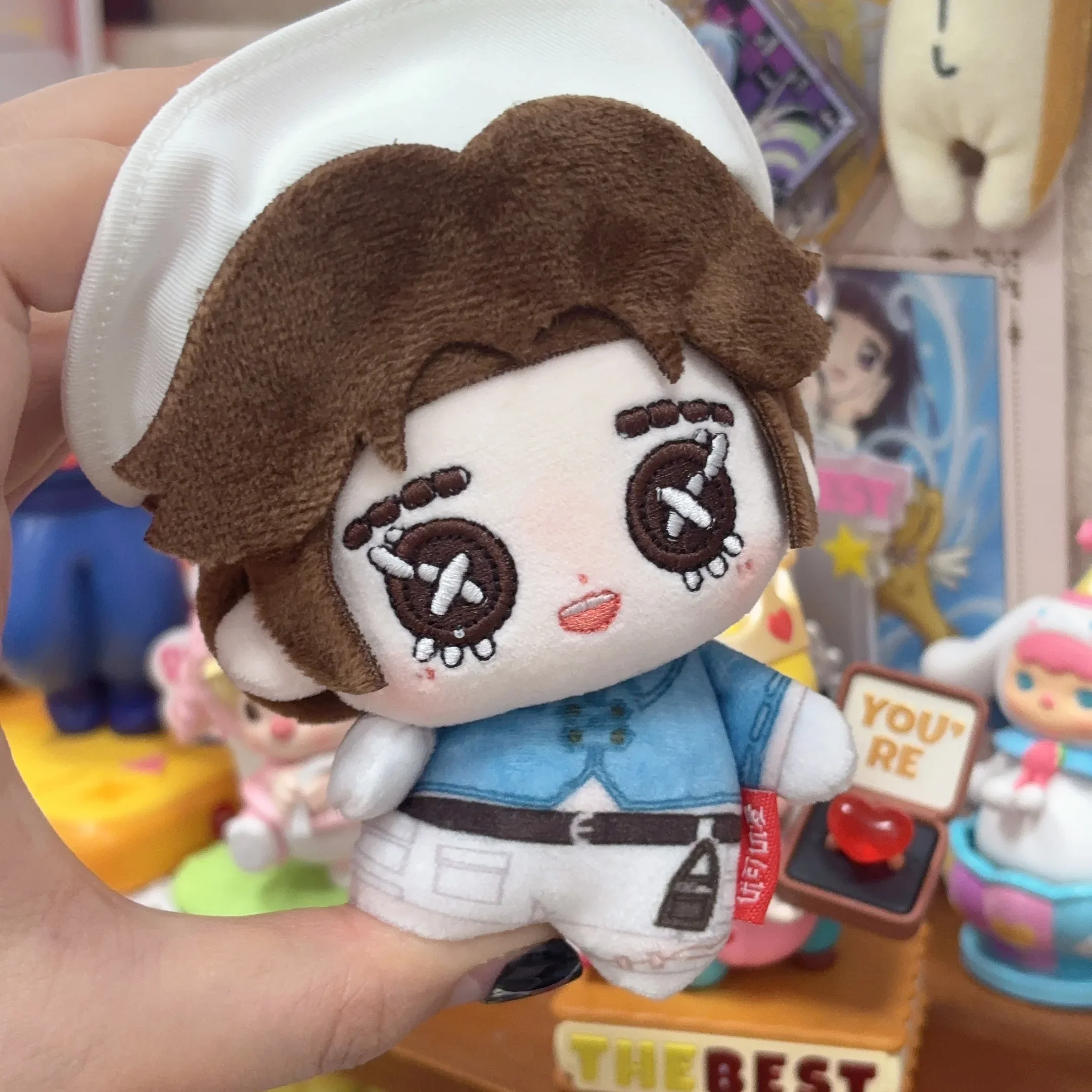 Juego Original Identity V Emily Dyer, muñeco de peluche de 10CM, Anime, chica Adorable, colgante de cuerpo de estrella de mar, llavero, juguetes de peluche, regalo de Navidad