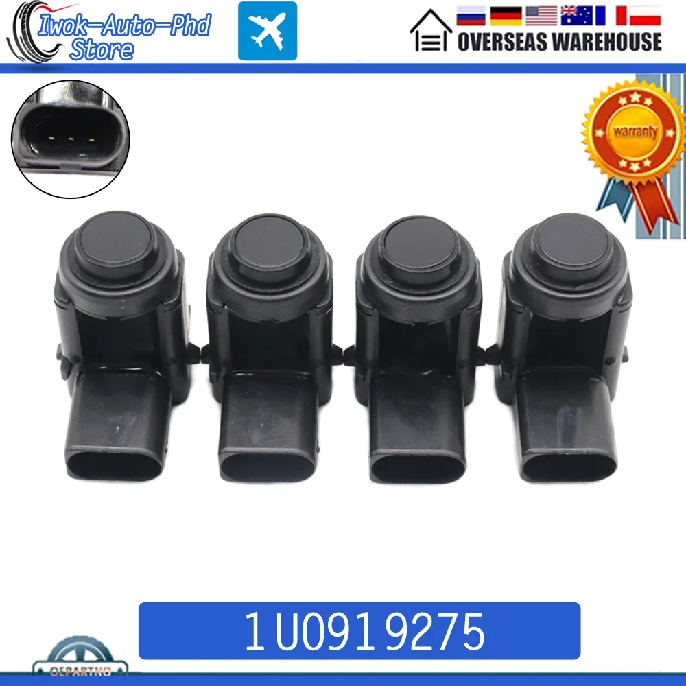 4pcs 1U0919275 PDC Parking Sensor Bumper Reverse Assist For Volkswagen Golf Phaeton Touran Touareg For Skoda Seat Audi