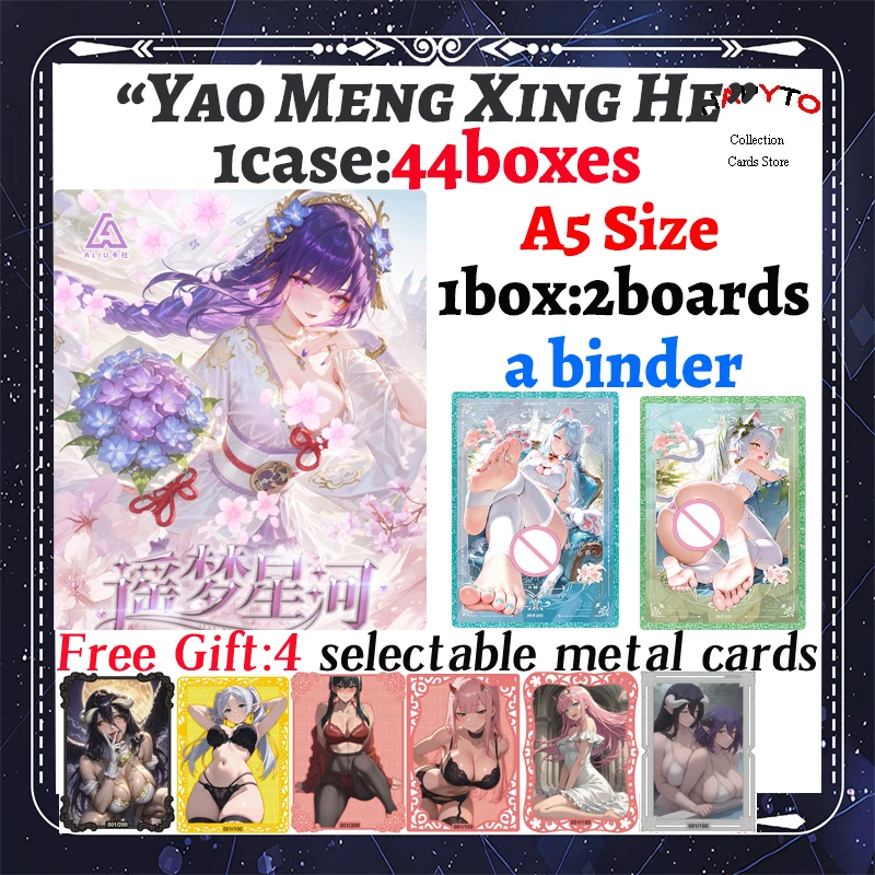 

2025 Newest Yao Meng Xing He A5 Waifu Boards Goddess Story Collection Card Swimsuit Bikini Booster Box Habbies Gift