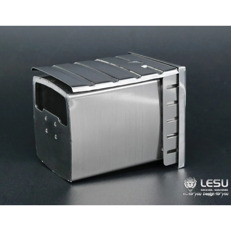 LESU Scatola di Scarico In Metallo Serbatoio per FAI DA TE Tamiyay 1/14 Uomo RC Trattore Camion Dumper Idraulico Modello di Controllo Remoto Giocattoli Auto TH10231