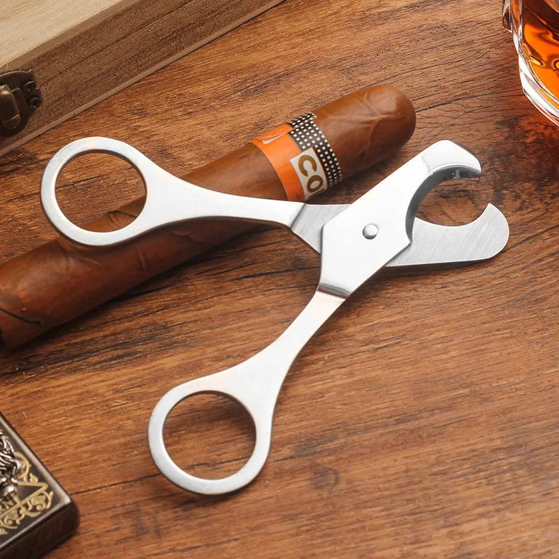 Stainless Steel Cigar Cutter New Cigar Knife Metal Scissors Portable Cigar Tool