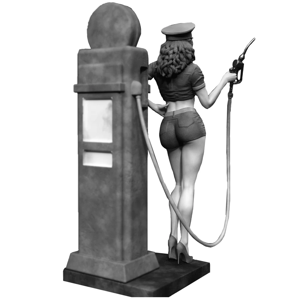 1/18 Retro Pin-Up Miniaturen Beeldjes |   Hoge detail 3D-printharskit |   Ongeverfd vintage verzamelobject A977