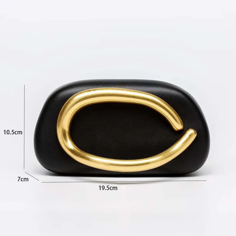 Luxury Golden Pearlescent Handles Crossbody Bag Ladies New Shaped Shell Acrylic Bag Elegant Chic Wedding Party Dinner Clutch Bag