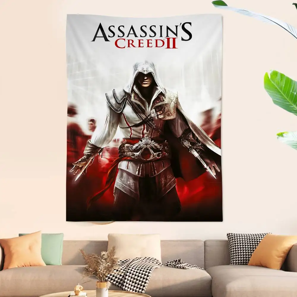 Game A-Assassins C-Creeds DIY Wall Tapestry Hanging Tarot Hippie Wall Rugs Dorm INS Home Decor