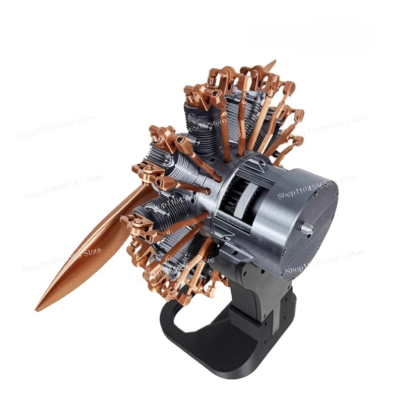 Six Star Nine Cylinder Electric Anatomical Engine Model NK0917, Exquisite Mechanical Toy