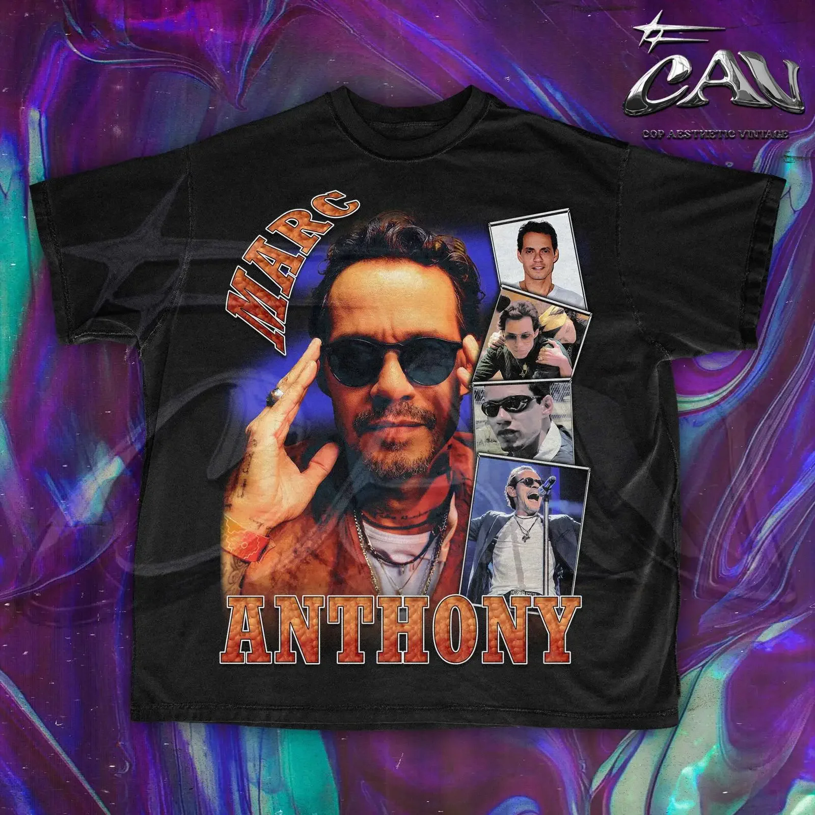 Marc Anthony Bootleg 90's Hip Hop Vintage Style T Shirt Puerto Rican Singer Actor vintage Washed Casual Unisex