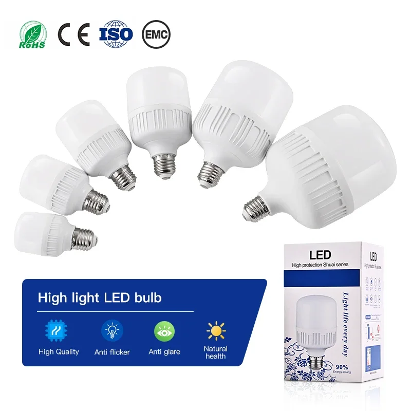 E27 High Brightness LED Ampoule Smart IC Bulb 12W 15W 20W 30W 50W Energy Saving 220V-240V Lampada Bombilla LED Projector