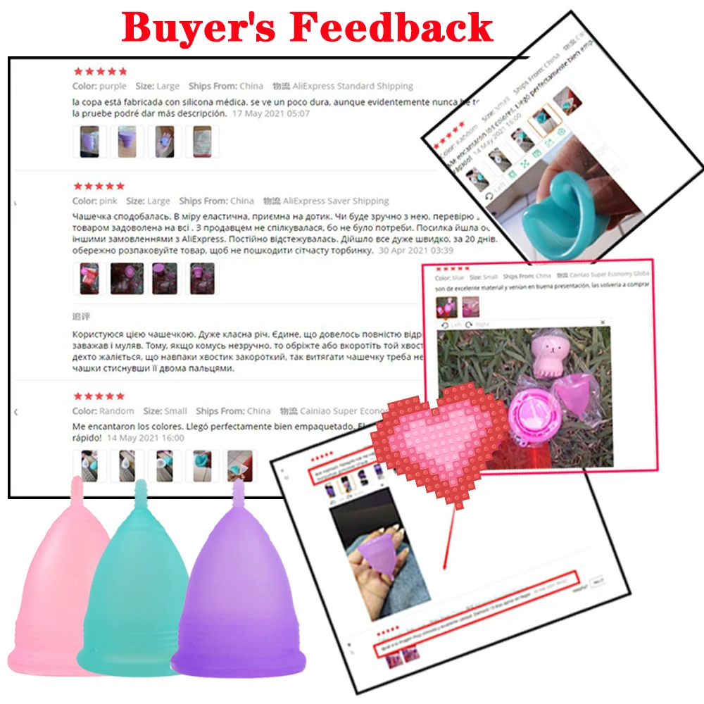 Medical Silicone Menstrual Cup Foldable Silicone for Clean Menstrual Period Cup Lady Menstrual collector & Face cleab brush