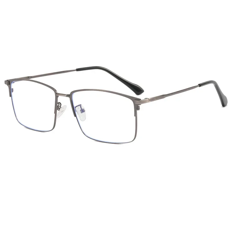 157mm Titanium Alloy Anti Blue Light Square Reading Glasses Men Business Big Presbyopic Glasses Clear Lens Prescription Eyewear image 3