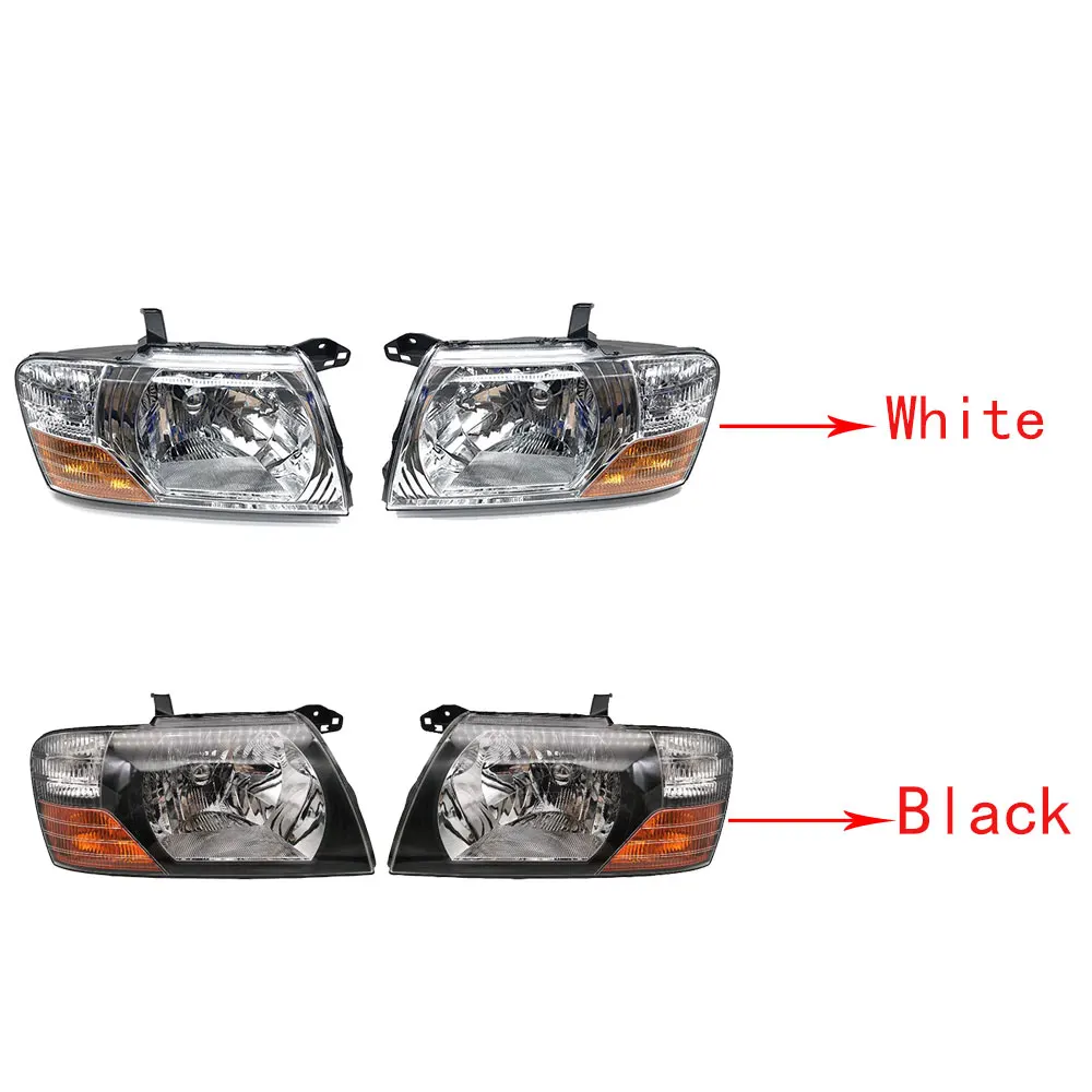 Set Car Headlight  For Mitsubishi Pajero V65 V73 V75 V78 1996 to 2006 MN133748 MN133747