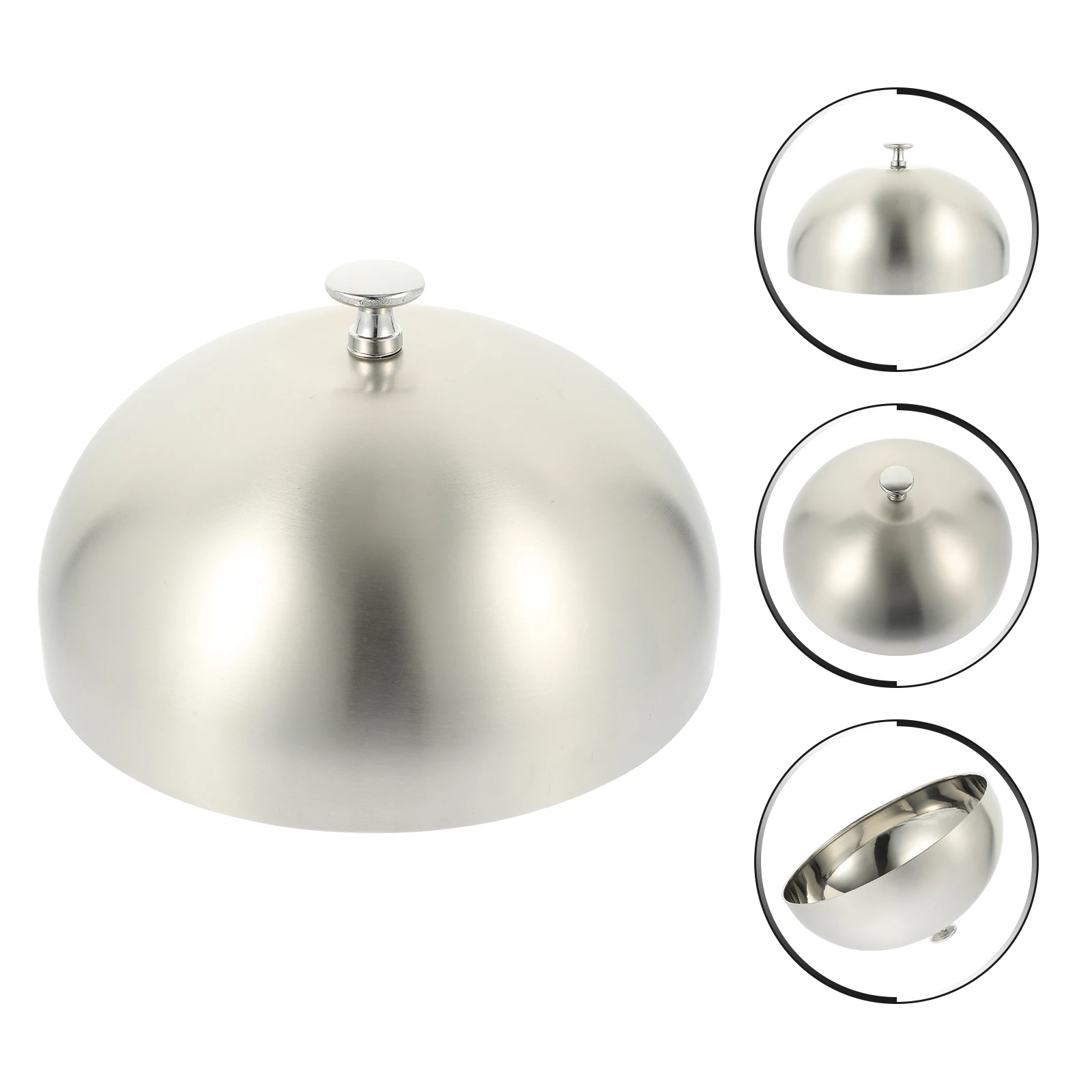 

Stainless Steel Food Cover Oil-Proof Kitchen Bbq Lid Home Steak Cover Handle Fly Protection Shield For Home