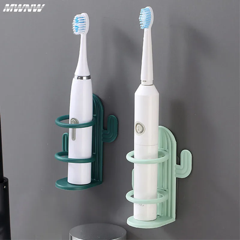 

Cactus Wall-Mounted Electric Toothbrush Holder Holder Punch-free Razor Holder Storage Shelf Organizer Bathroom Accessories