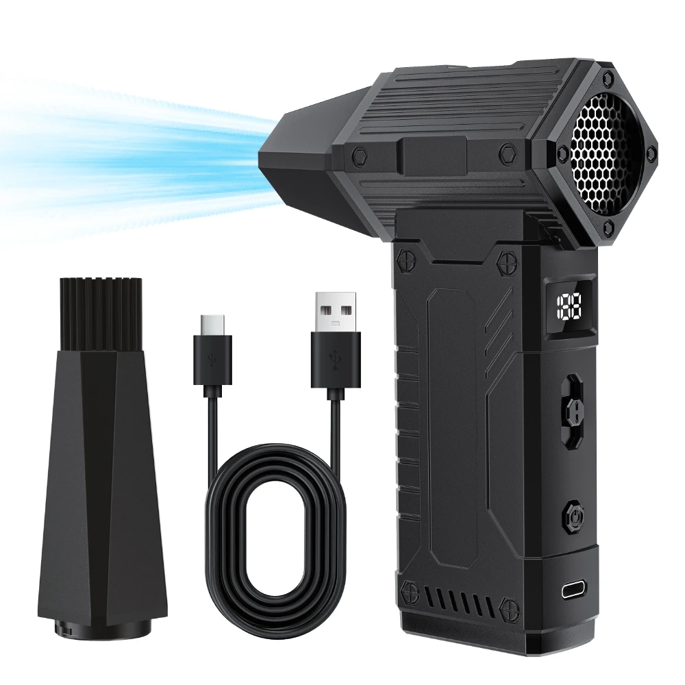 

Мощный турбодвигатель, 110000 об/мин, мини-струйный вентилятор, пылесос со сжатым воздухом для сушки автомобиля, портативный домашний коврик, инструменты для чистки стола