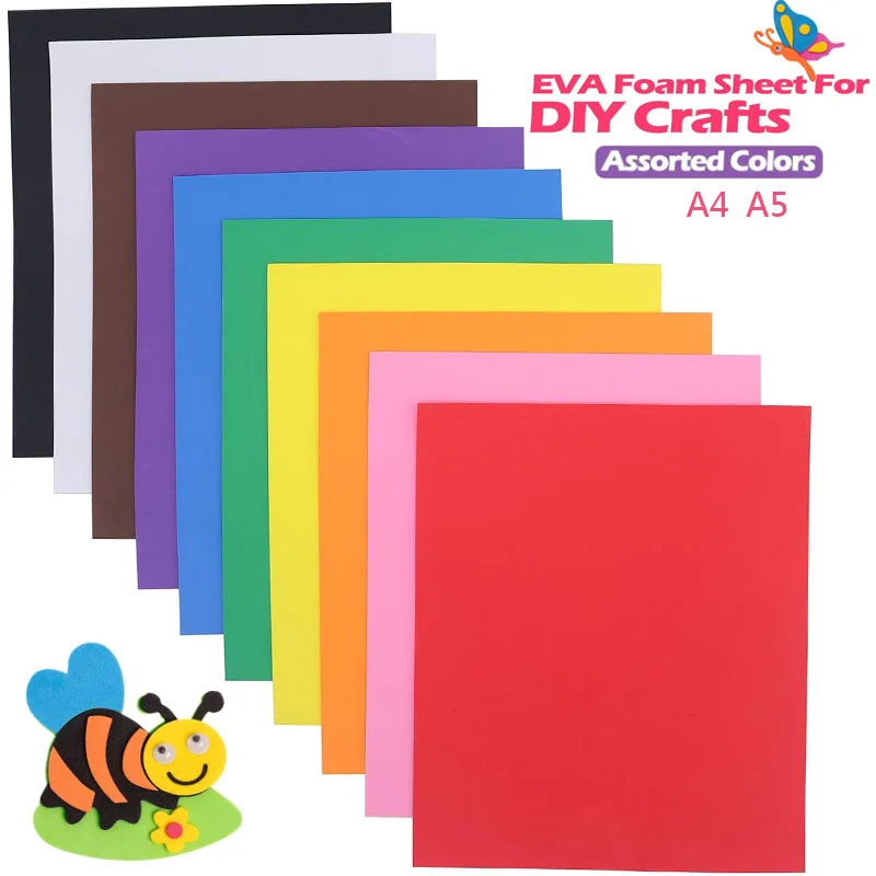 5-10pcs Foam Sheets Craft  Eva Color Foam Paper Set for Crafts Project Preschoolers Scrapbooking DIY Handcraft EVA Foam Sheets