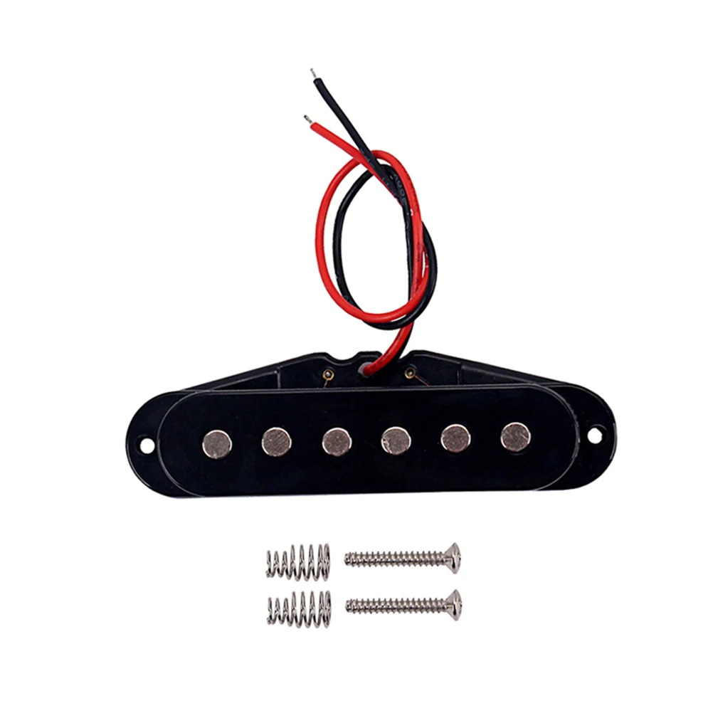 

Single Coil Humbucker for Electric Guitar Black Metal 50mm Neck Rail Fixed Circuit Board Guitar Accessories Clear Dynamic Sound