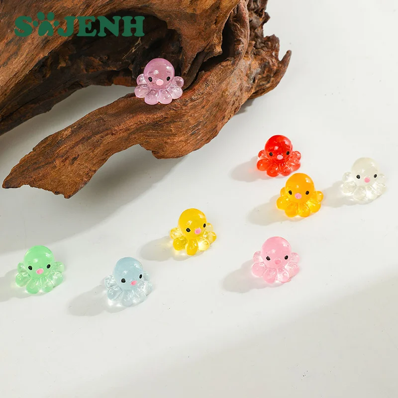 1Pc Mini Luminous Cartoon Octopus Decorations Aquarium Toy Cute Kids Miniature Figurines Gifts Fish Tank Decoration Accessories