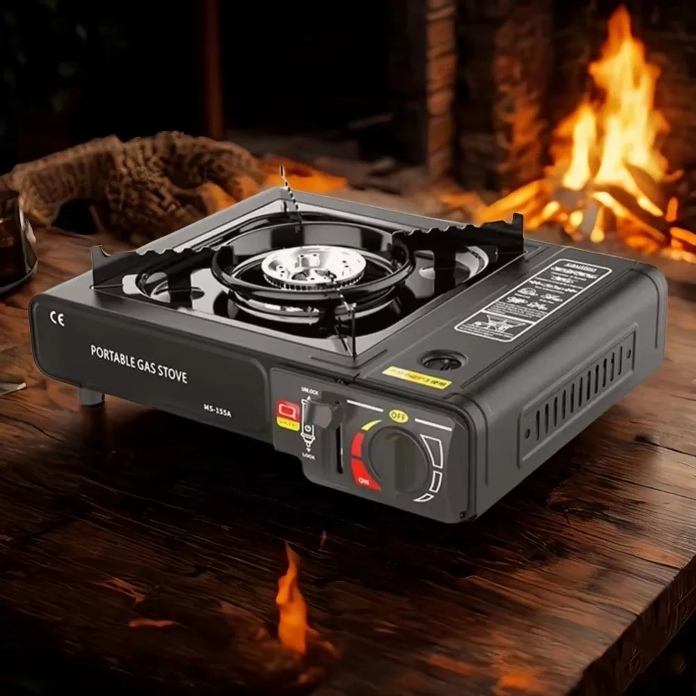 

Energy Saving Automatic Ignition Portable Burner Safety Lock Windproof Cooking Stove Adjustable Flame Outdoor Stove Picnic