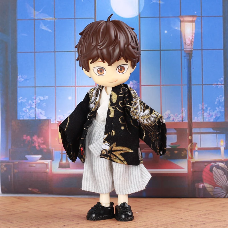 For Obitsu 11 Doll Kimono Floral Dress Clothes Suit For OB11 Gsc 1/12 Bjd Body Doll Outfit Clothes Gift Idea
