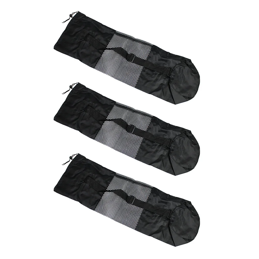 

3Pcs Yoga Mat Carrier Bags Breathable Mesh Storage Bag Lightweight Portable Outdoor Yoga Mat Mesh Pouch Adjustable Strap Fitness