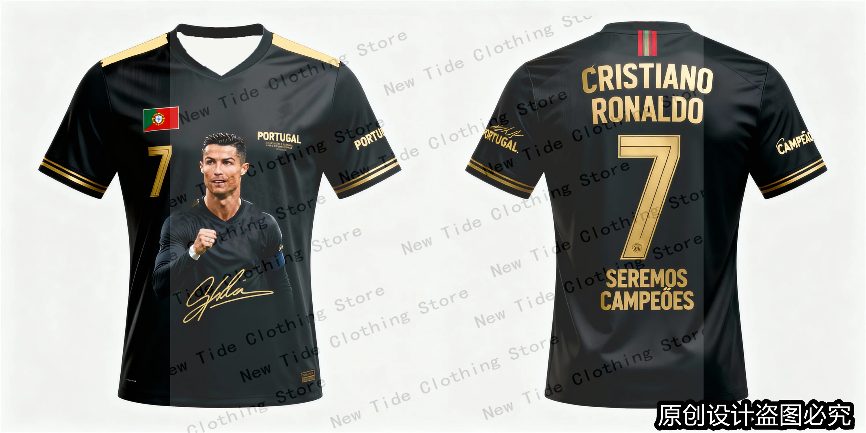 2026 تصميم حصري من الجيرسيه التذكارية والقميص للرجال المشجعين - إصدار خاص CR7 مجموعة معدات مروحة كرة القدم 1 #3