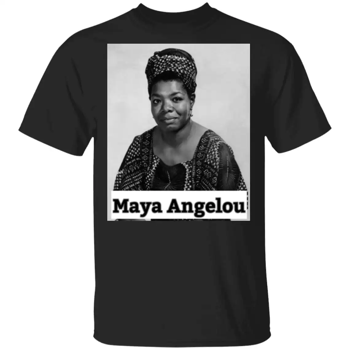 Maya Angelou American Poet Black History Month T-Shirt Adult Regular Fit O-Necked Tees Cotton Men's Printed Tops