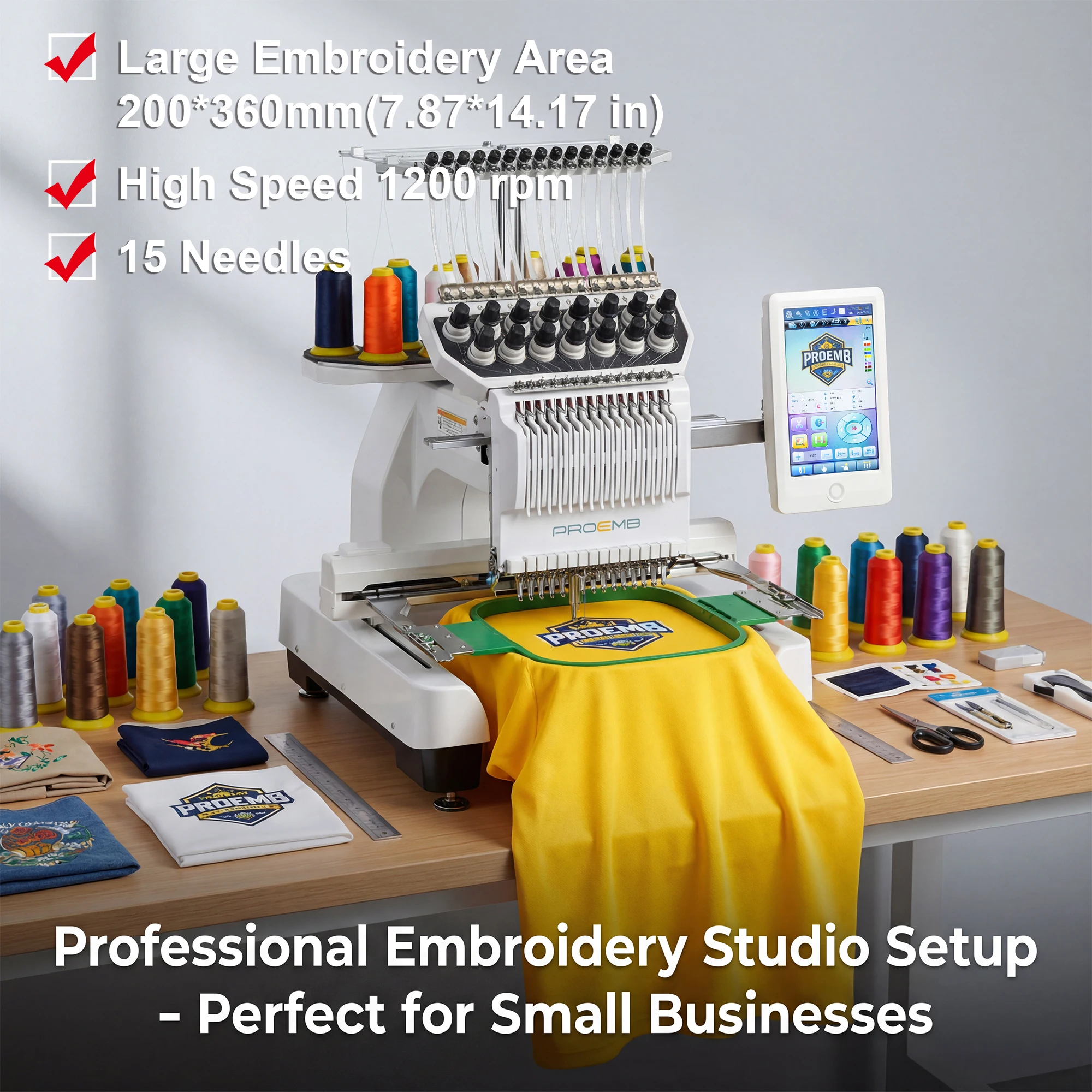 PROEMB High Quality Single Head Embroidery Machine Industrial Embroidery Machine
