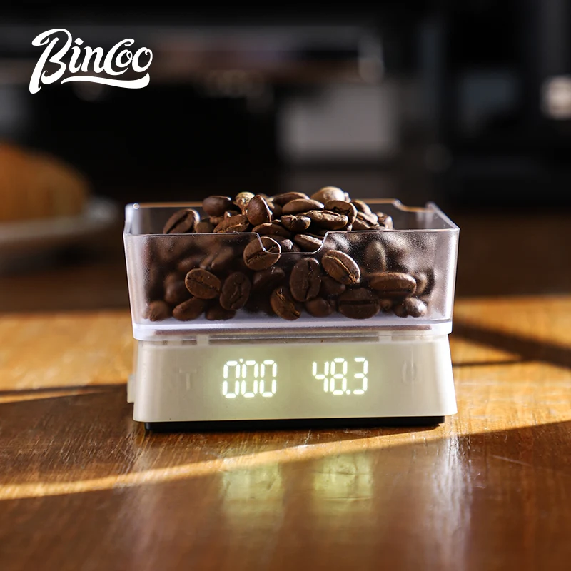 Bincoo Kitchen coffee scale Electronic scale Automatic timer 0.1g/999g digital display mini portable pour espresso UBS charging