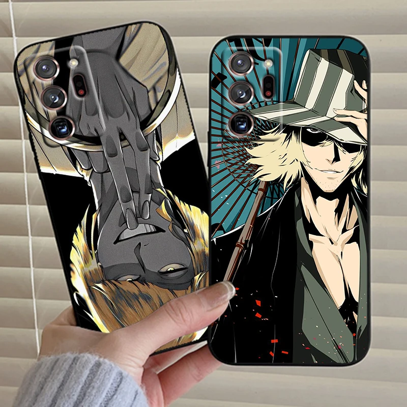 Anime B-Bleach Passion Cool For Samsung Note 20 10 Ultra Plus A31 A14 A12 A70 A34 A25 A04 A05 A15 A24 5G Black Soft Phone Case