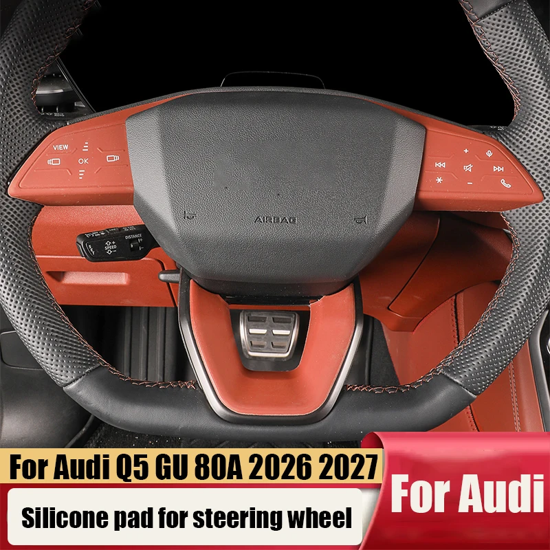 

For Audi Q5 L GU 80А 2026 2027 Car steering wheel button protection sticker made of silicone material for interior modification