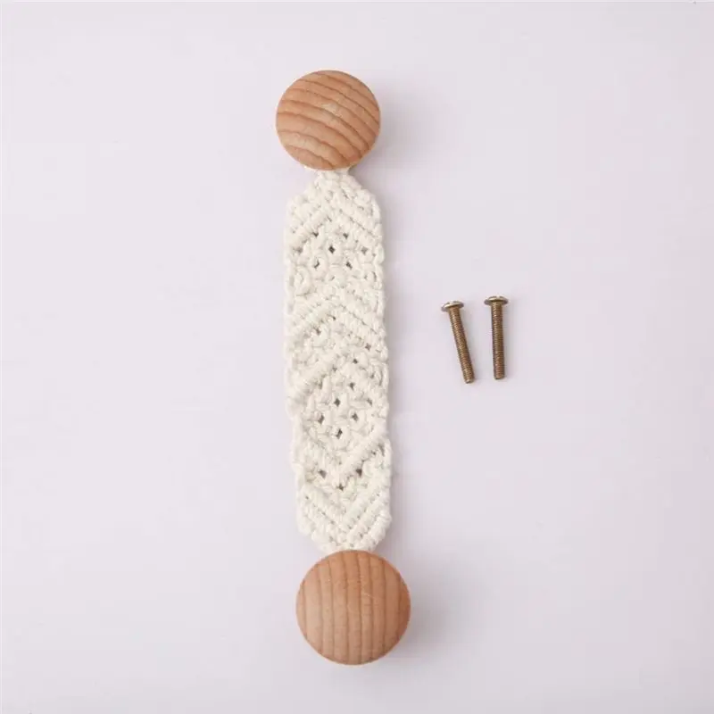 ABYN-Bohemian Style Rope Knobs Door Handle Rope Cabinet Drawer Cupboard Furniture Door Drawer For Kitchen Cabinet Cupboard