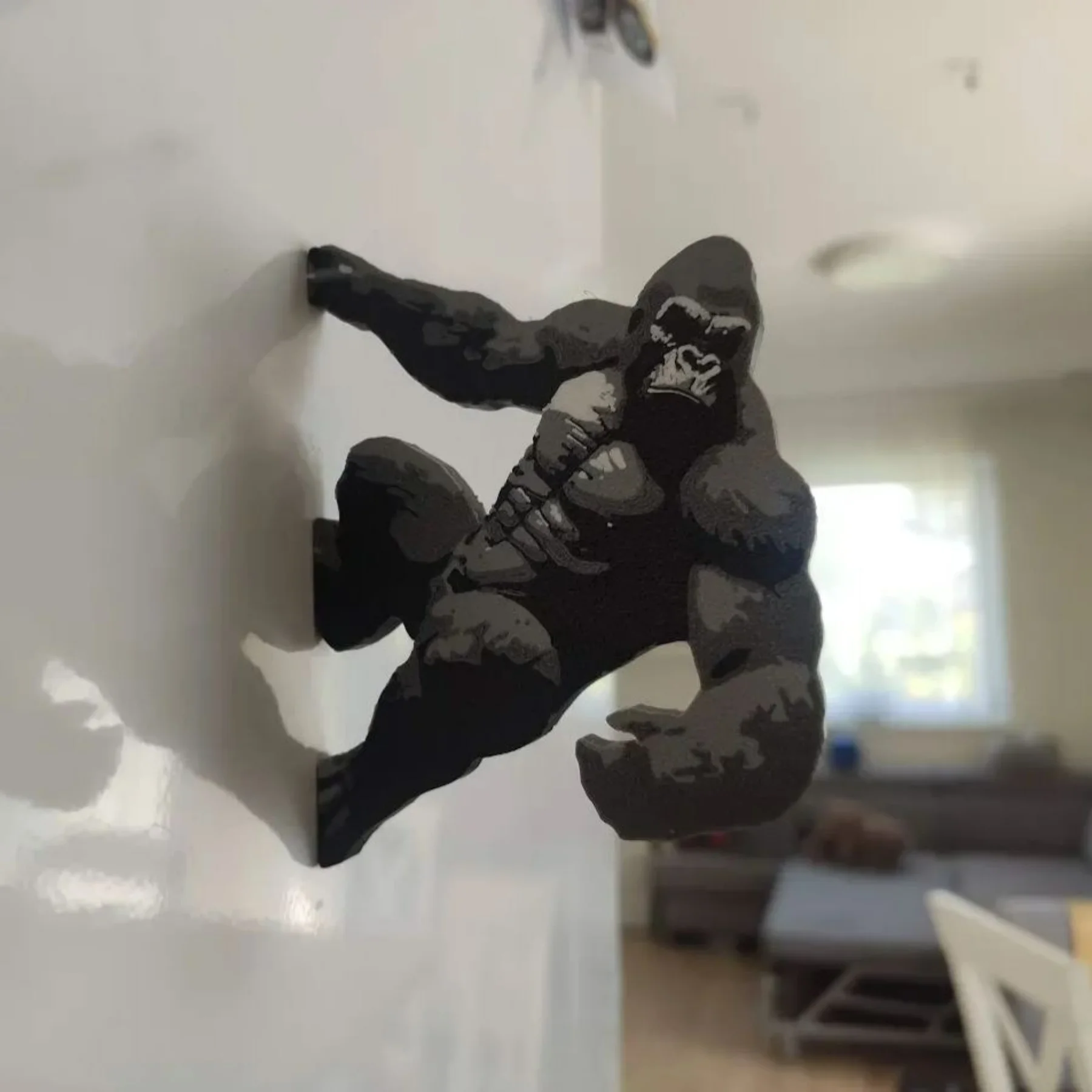 Immagine 5: Decorazione da parete per porta con gancio magnetico per scimpanzé 2D, regalo ideale per adesivi per frigorifero e riporre le chiavi