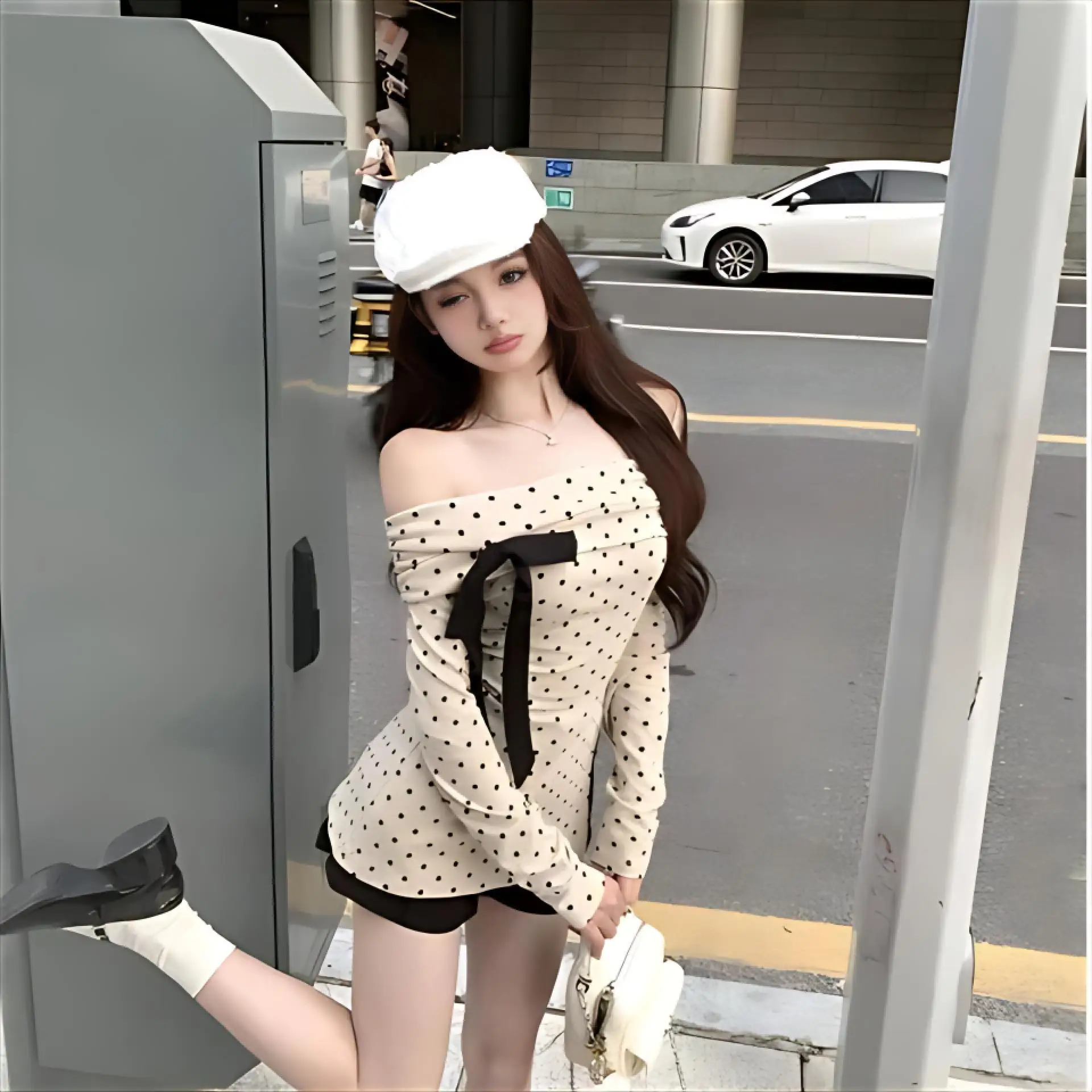 

Long Sleeved T Shirt Woman Cotton Womens Spring-Summer Sun Proof Slimming Sculpted Preppy Urban Vacation Ruffles Adjustable