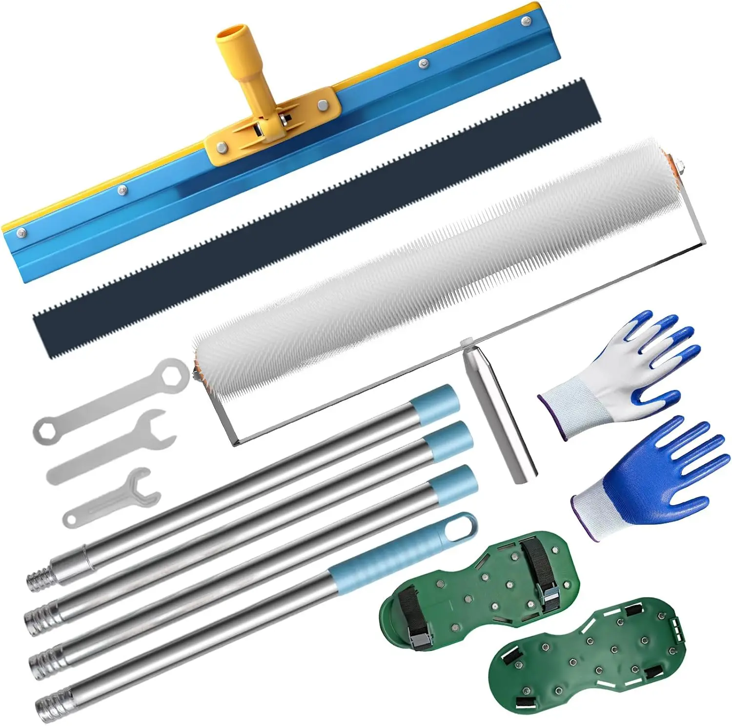 Self Leveling Cement Tool Kit, Professional Epoxy Floor Kit Tools, Complete Self Leveling Concrete Kit, 63
