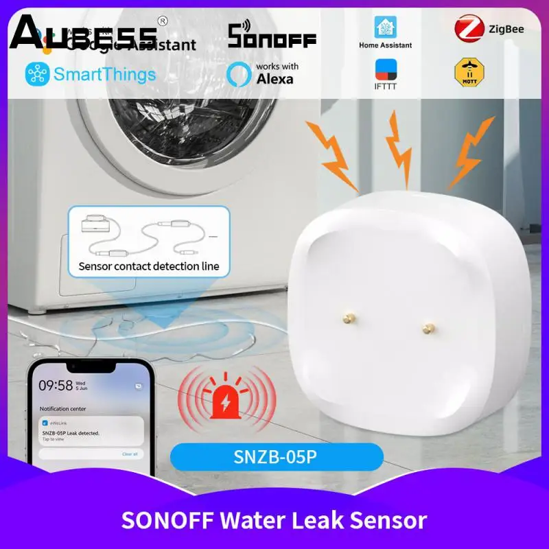 NEW SONOFF SNZB-05P Zigbee Water Leakage Sensor Detector 5 Years Lifetime IP67 Waterproof Smart Home With Alexa Google Home MQTT