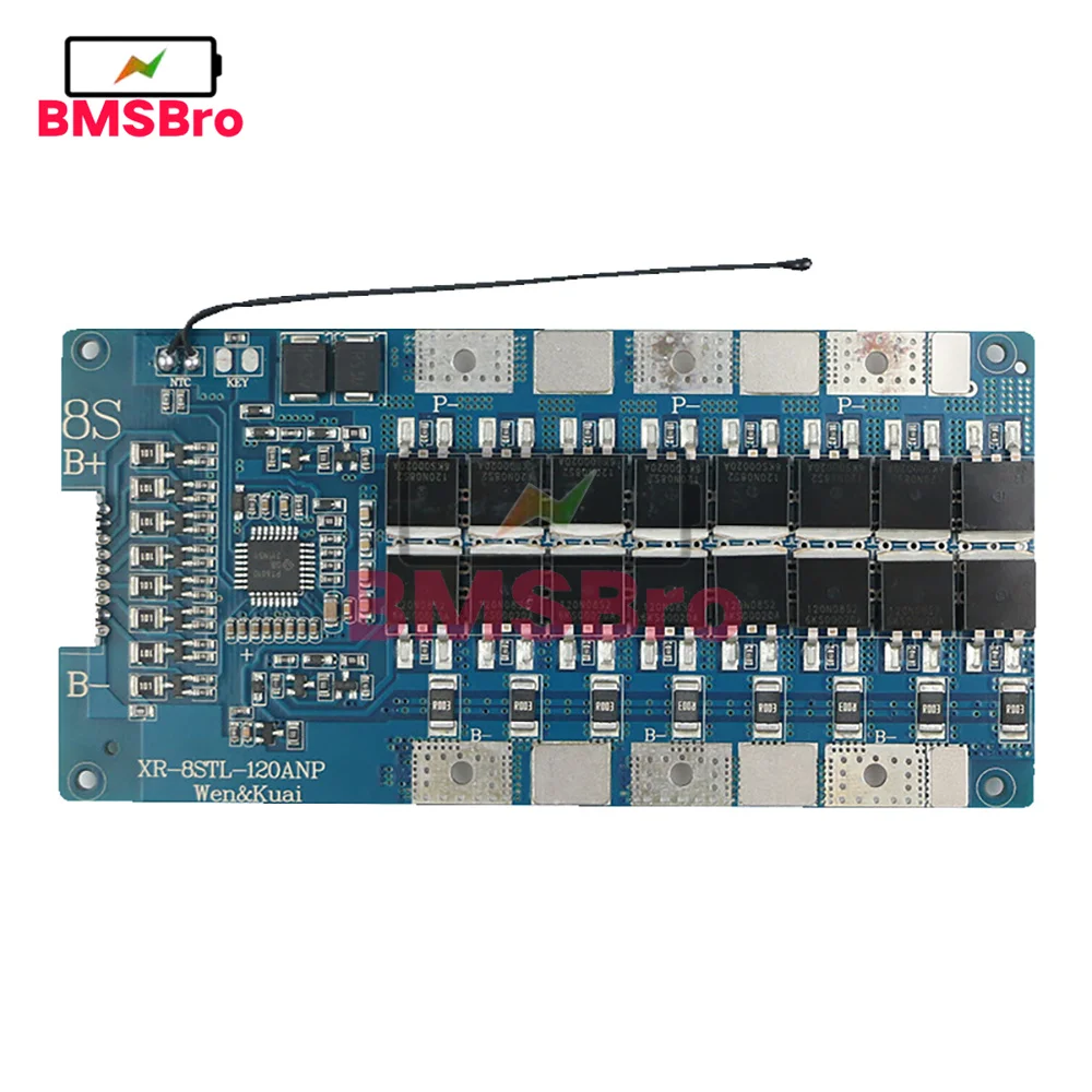 BMS 8S 120A 32MOS Lifepo4 Battery Charge Protection Board Over Charge Discharge Current Short Circuit Protect for Ebike Escooter