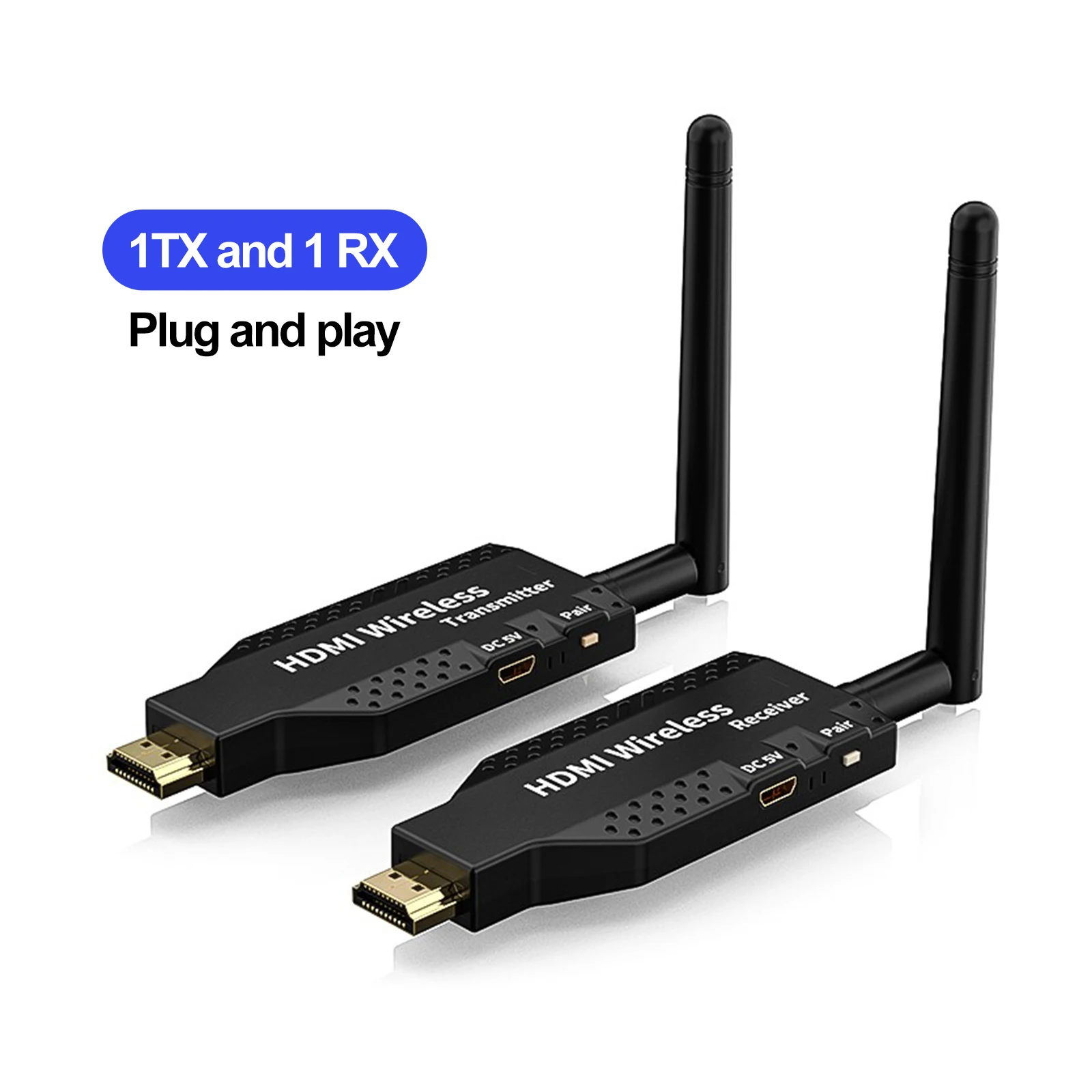 iPazzPort Wireless HDMI Transmitter and Receiver, 50m 1080P HD Extender Streaming Audio Video from Laptops, PC to TVs,Projectors