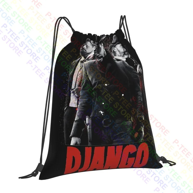 Django Unchained Quentin Tarantino Jamie Foxx Christoph Waltz Drawstring Bags Gym Bag Hot Eco Friendly