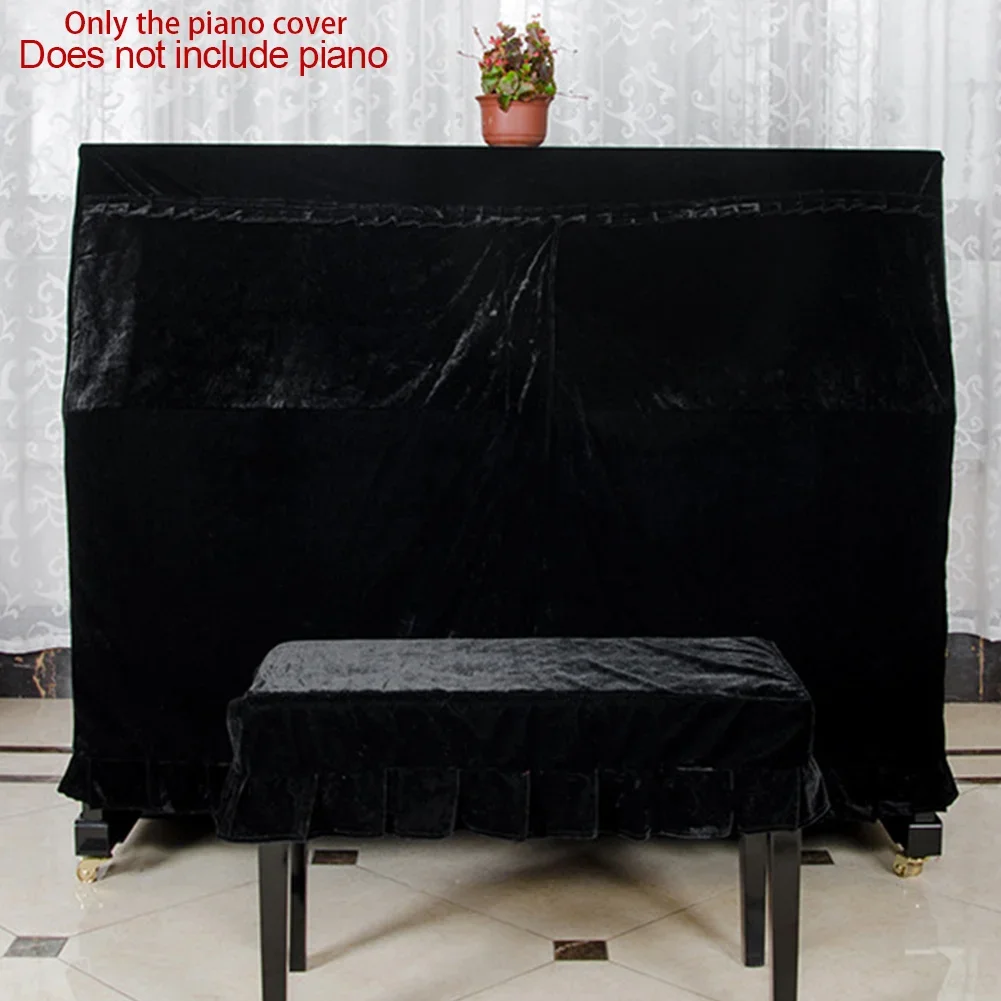 Durable Soft Velvet Decorated Piano Cover Macrame Hand Wash Practical Home With  Cover Dust-Proof Protective Anti-scratch