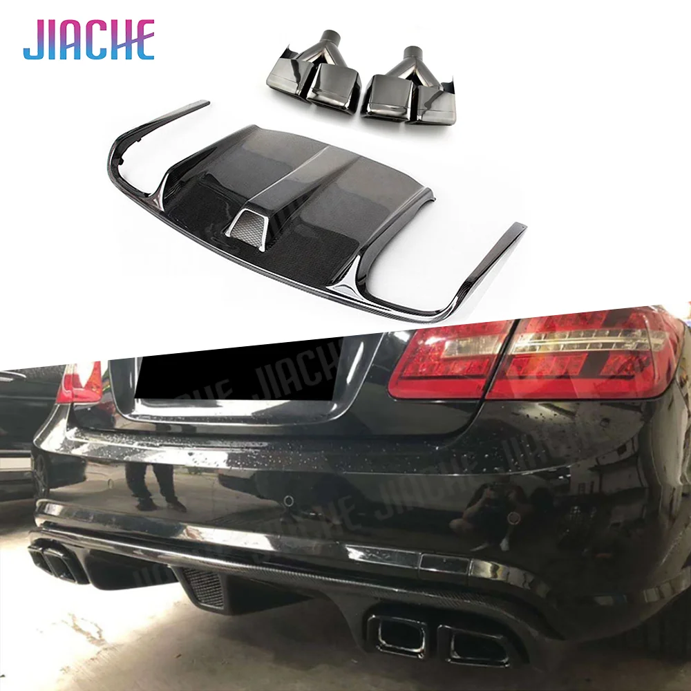 Auto-Heckdiffusor mit Auspuffspitzen für Benz E-Klasse W207 C207 Coupe E260 E300 E350 Sport Coupe 2009–2012